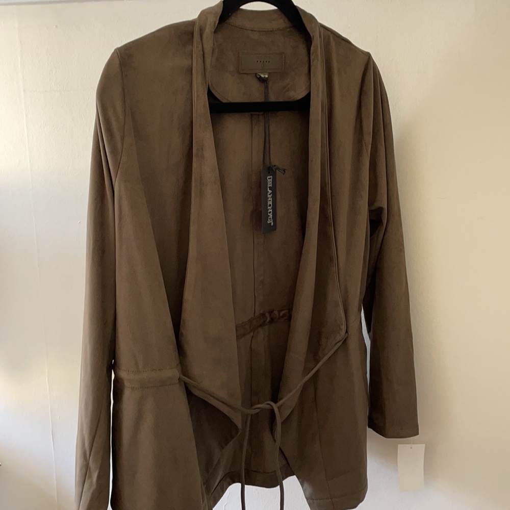 BLANKNYC DENIM Faux Suede Jacket Brown